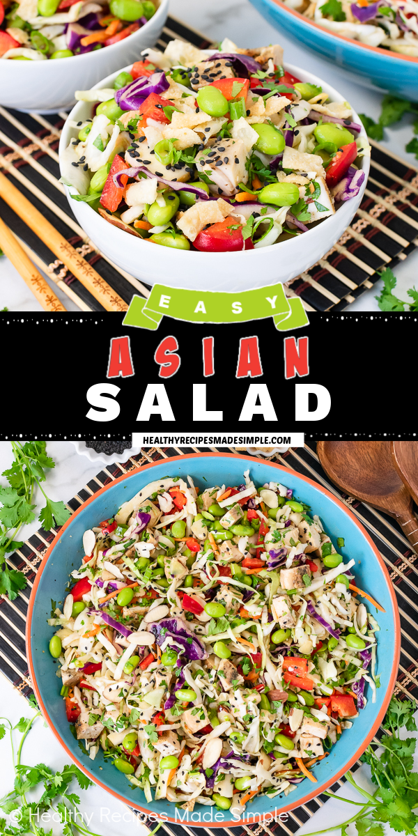 2 pictures of a salad divided by a text box.